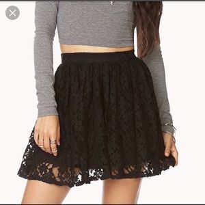 Forever 21 Lace Skater Skirt